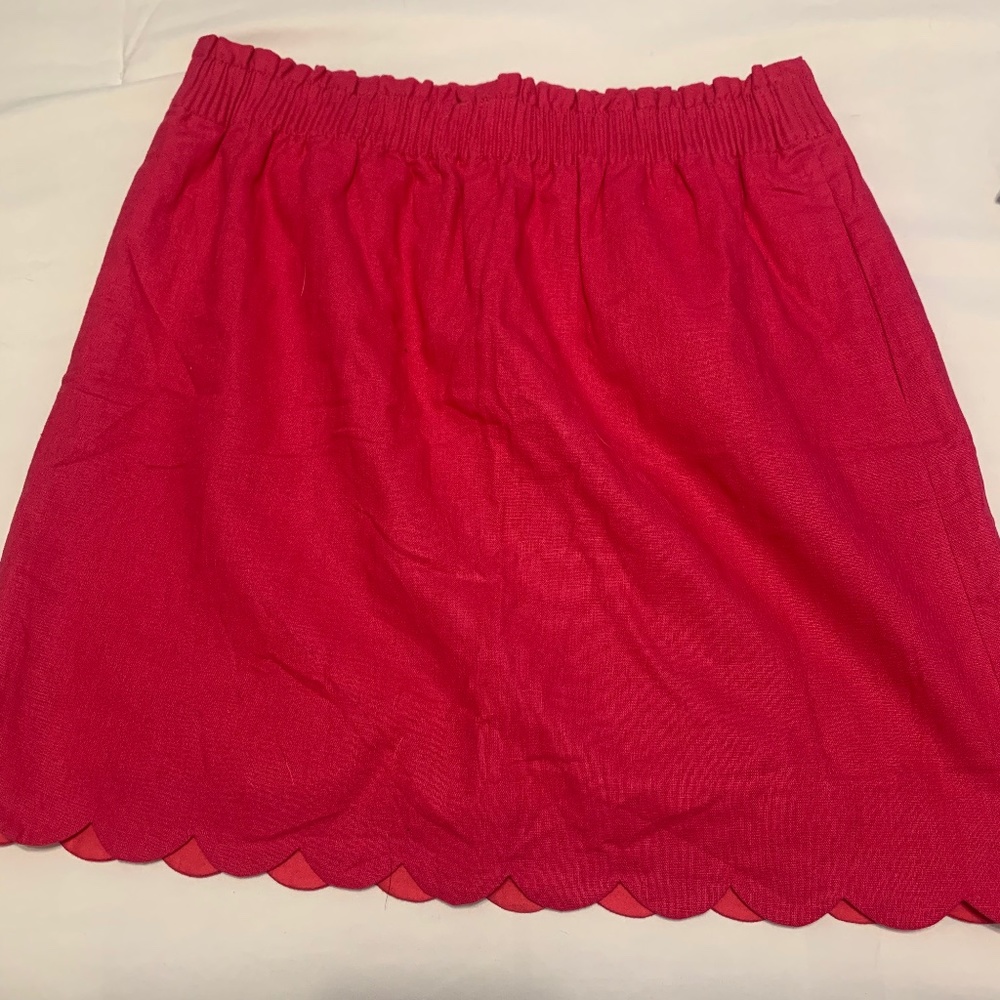 Pink scalloped J Crew Factory skirt size 10